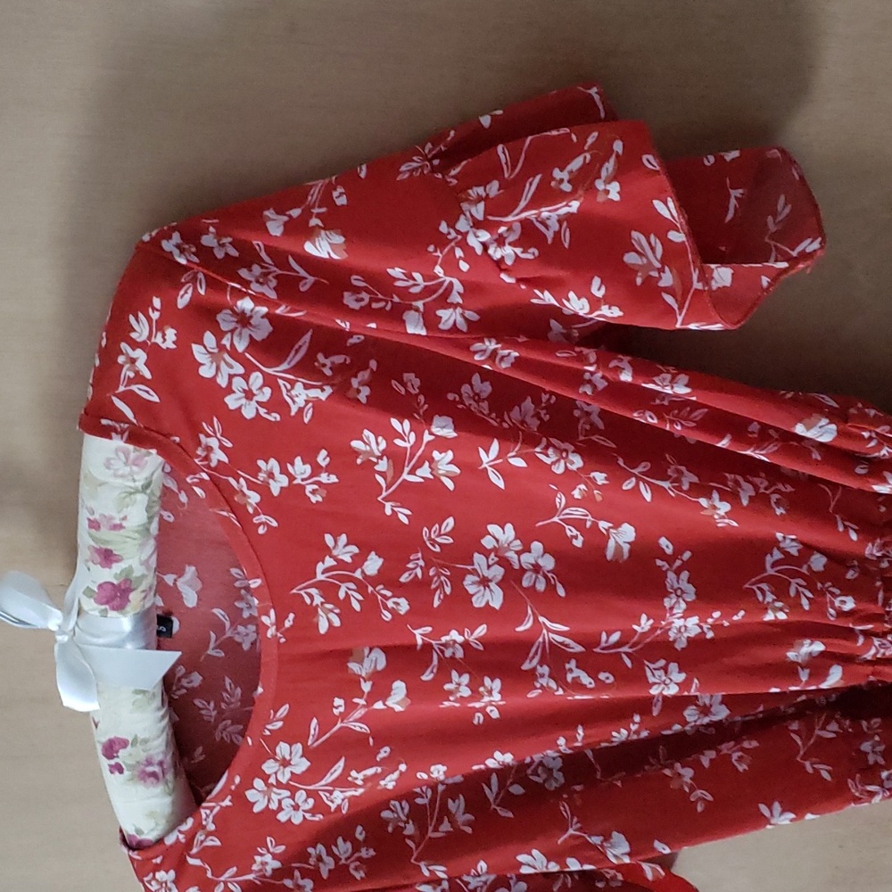 Fun Ruffle Red Summer Dress - Picture 2 of 11